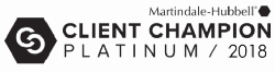 Martindale-Hubbell, Client Champion, Platinum 2018